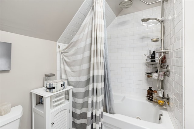 13 Vaughan Ave, Newport, RI 02840 - bathroom with shower / bath combo with shower curtain and toilet