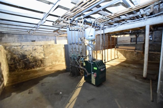 92 Jefferson St, Pawtucket, RI 02860 - unfinished below grade area with a heating unit