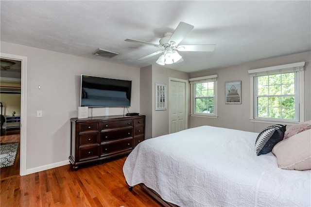 11 Greenbrier Rd, Smithfield, RI 02828 - bedroom with wood finished floors, a closet, and ceiling fan