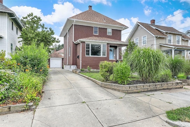 37 Denver Ave, Cranston, RI 02905 - traditional style home with an outdoor structure, a garage, and roof with shingles