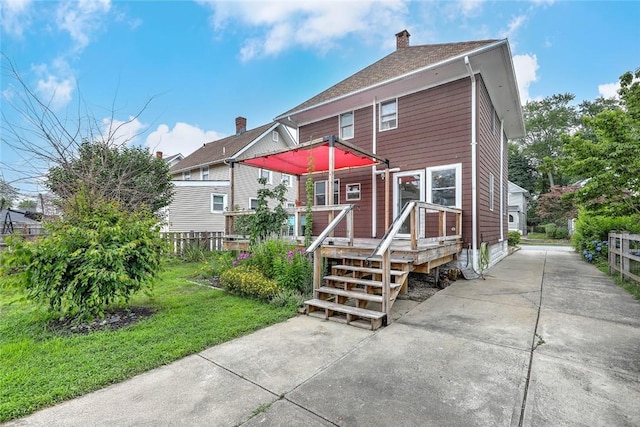 37 Denver Ave, Cranston, RI 02905 - back of house with a wooden deck