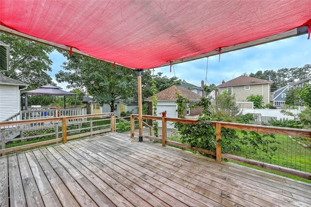37 Denver Ave, Cranston, RI 02905 - wooden terrace with a gazebo, an outdoor structure, and a residential view