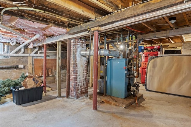 5 Harding St, Coventry, RI 02816 - unfinished basement with a heating unit