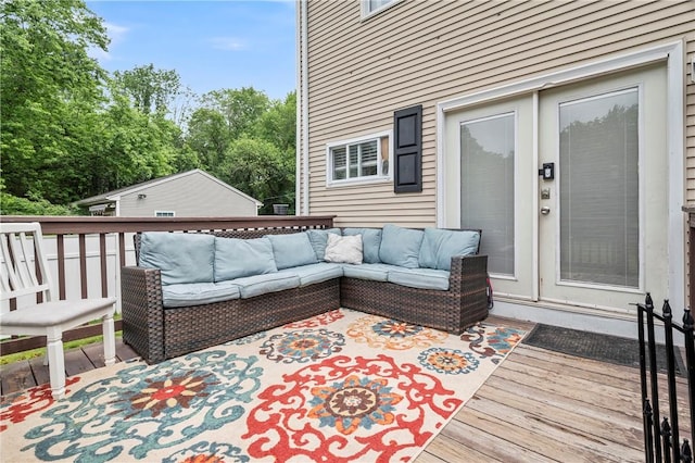 5 Harding St, Coventry, RI 02816 - wooden deck featuring outdoor lounge area