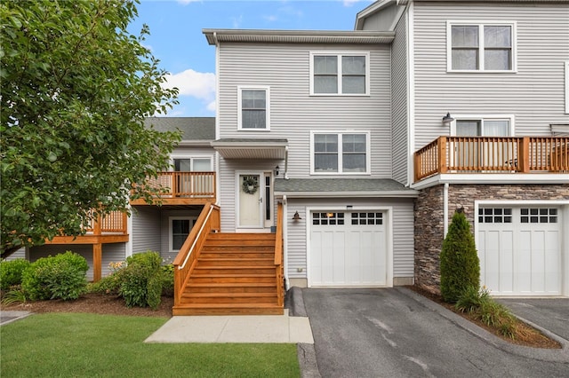 5 Jupiter Ln Unit F, Richmond, RI 02898 - multi unit property with a garage, asphalt driveway, and a balcony