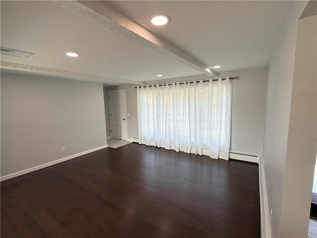 446 Angell Rd, North Providence, RI 02904 - unfurnished room with recessed lighting, wood finished floors, and a baseboard radiator