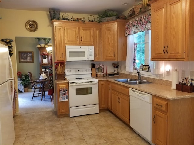 170 Providence Pike Unit 52, North Smithfield, RI 02896 - kitchen with white appliances, light countertops, light tile patterned flooring, and light carpet