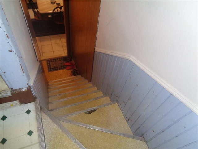 269 Althea St, Providence, RI 02907 - stairs with wainscoting