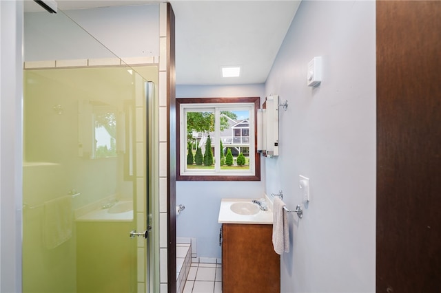 40 Alder Rd, Charlestown, RI 02813 - bathroom featuring vanity, a stall shower, and tile patterned floors