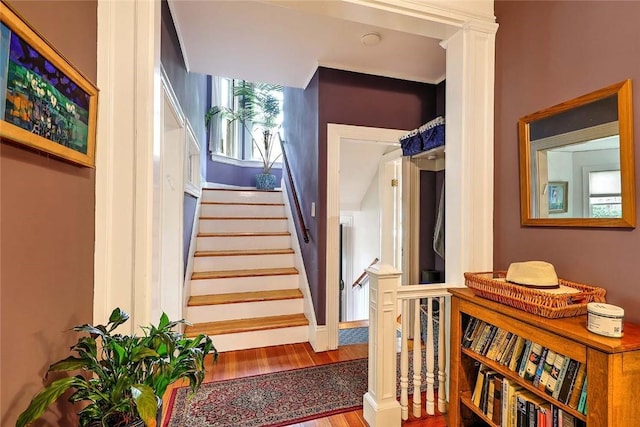 179 Elmgrove Ave, Providence, RI 02906 - stairway with wood finished floors