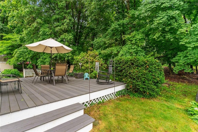 13 Welcome Rd, Smithfield, RI 02917 - wooden deck with outdoor dining space