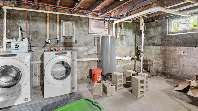 65 River St, West Warwick, RI 02893 - below grade area with water heater and washing machine and dryer