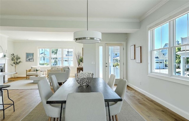20 Kettle Point Ave, East Providence, RI 02914 - dining space with wood finished floors and ornamental molding