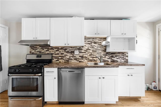 23 Preston Dr, North Kingstown, RI 02852 - kitchen with appliances with stainless steel finishes, under cabinet range hood, and white cabinets