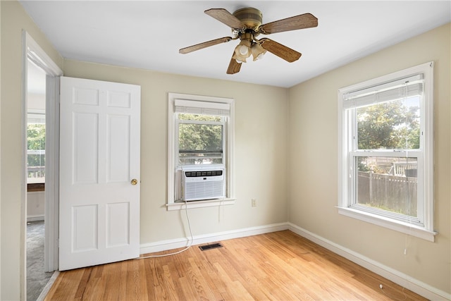 15 Preston Dr, North Kingstown, RI 02852 - unfurnished bedroom featuring cooling unit, light wood-style flooring, and ceiling fan