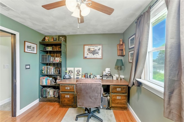 82 Martin St, East Providence, RI 02914 - office featuring wood finished floors and a ceiling fan