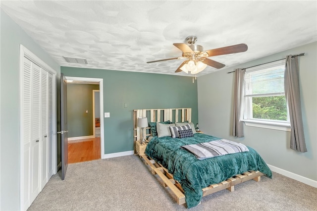 82 Martin St, East Providence, RI 02914 - bedroom featuring carpet floors, a closet, and a ceiling fan
