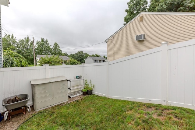 10 Pembroke Dr, Johnston, RI 02919 - fenced backyard with an AC wall unit
