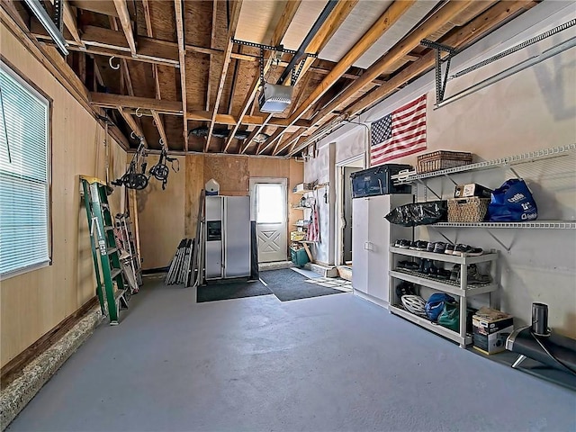 15 Lilac Cir, Cranston, RI 02920 - below grade area featuring stainless steel fridge with ice dispenser