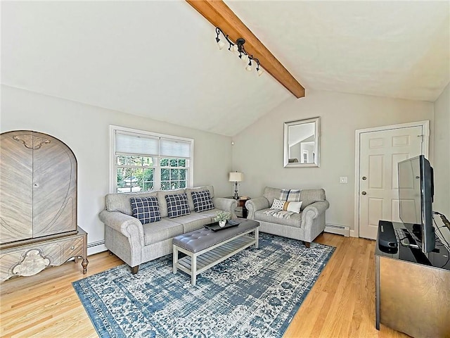 15 Lilac Cir, Cranston, RI 02920 - living room featuring a baseboard heating unit and light wood-style floors
