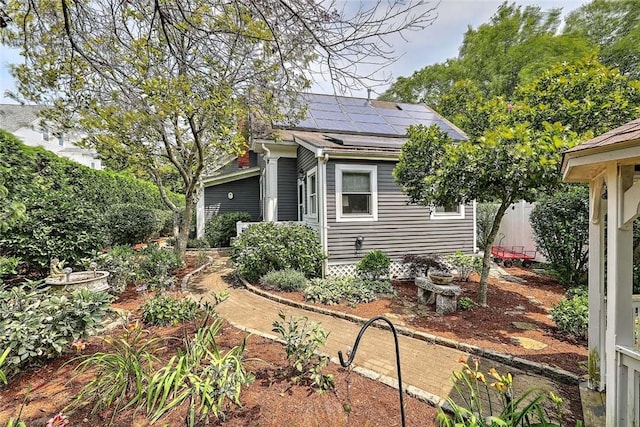 53 Avon St, Somerset, MA 02726 - rear view of property with solar panels
