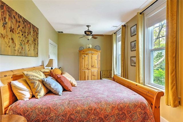 53 Avon St, Somerset, MA 02726 - bedroom with multiple windows and ceiling fan