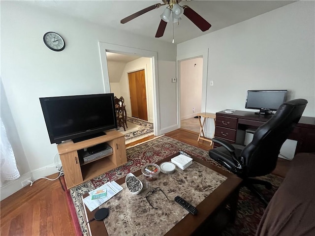 12 Winthrop St, Cranston, RI 02910 - office featuring wood finished floors and a ceiling fan
