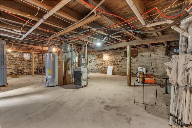 1 Ware St, Providence, RI 02907 - unfinished below grade area with water heater
