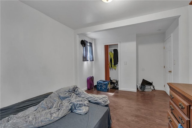 1 Ware St, Providence, RI 02907 - bedroom with dark wood-style floors and baseboards