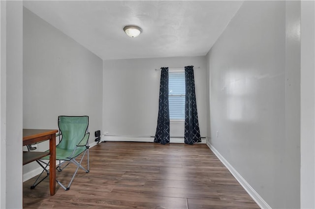 1 Ware St, Providence, RI 02907 - home office with a baseboard radiator and wood finished floors