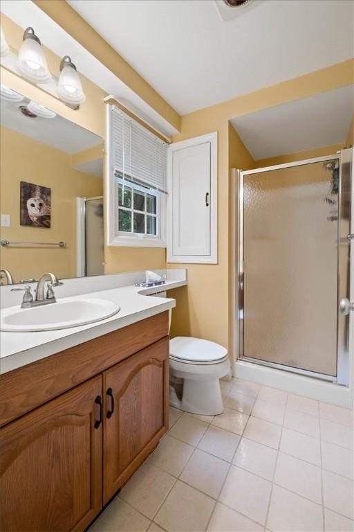 825 Matteson Rd, Coventry, RI 02816 - full bathroom with vanity, tile patterned floors, and a shower stall