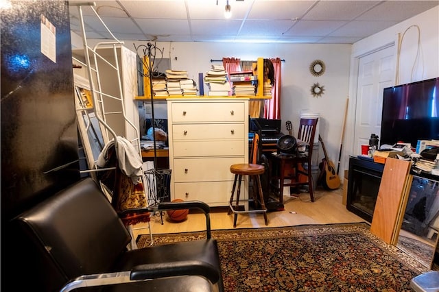 61 Cyr St, Providence, RI 02905 - interior space featuring wood finished floors and a paneled ceiling
