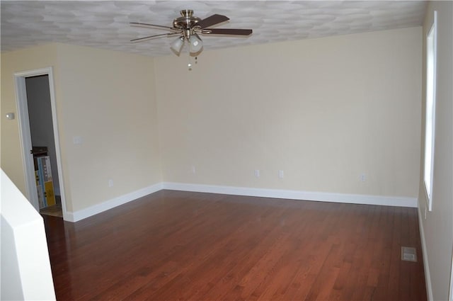 75 Esmond St Unit 5D, West Warwick, RI 02893 - spare room featuring a ceiling fan and dark wood-type flooring