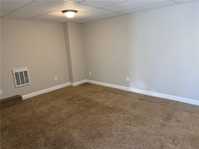 75 Esmond St Unit 5D, West Warwick, RI 02893 - carpeted spare room featuring a drop ceiling and baseboards