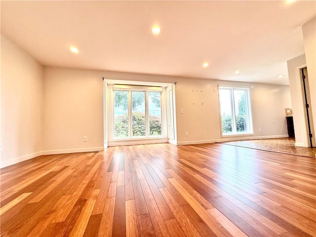 74 Plymouth Rd, East Providence, RI 02914 - spare room with plenty of natural light, light wood-style flooring, and recessed lighting