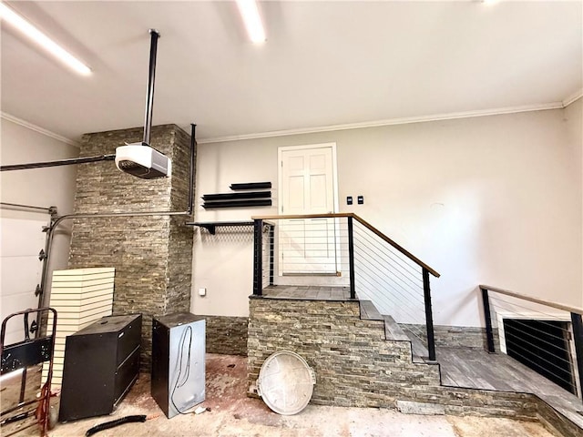 74 Plymouth Rd, East Providence, RI 02914 - unfurnished living room featuring ornamental molding