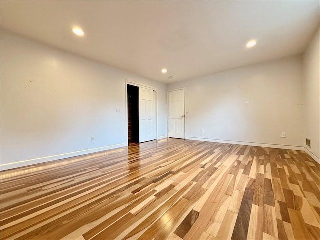 74 Plymouth Rd, East Providence, RI 02914 - spare room with light wood-style floors and recessed lighting