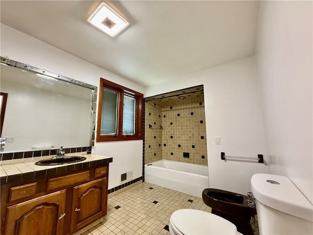 74 Plymouth Rd, East Providence, RI 02914 - full bathroom with vanity and tile patterned flooring