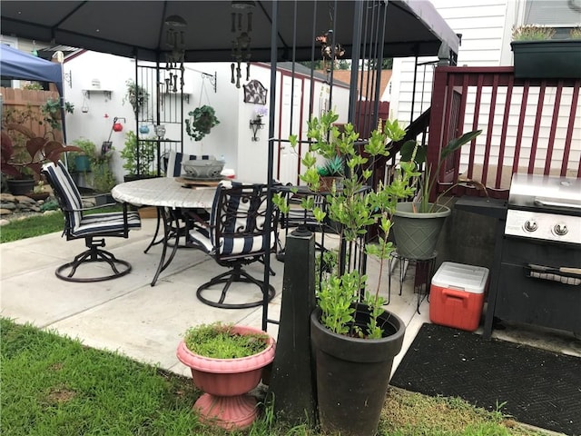 16 Edgemere Rd, Pawtucket, RI 02861 - view of patio / terrace with a gazebo and outdoor dining area