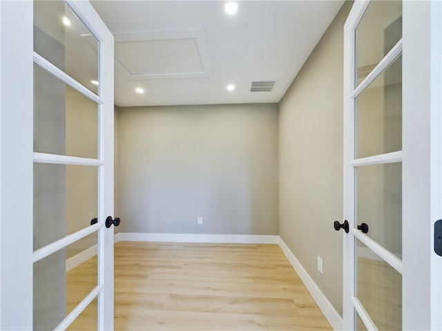 7 Carolina Nooseneck Rd Unit C, Richmond, RI 02898 - empty room featuring french doors, wood finished floors, and recessed lighting