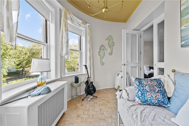 519 Bellevue Ave Unit 2N, Newport, RI 02840 - bedroom with a chandelier and baseboards