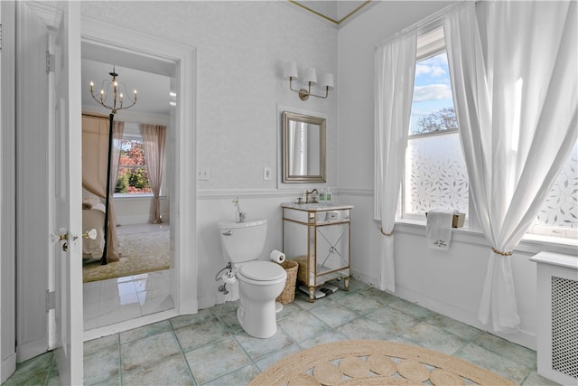 519 Bellevue Ave Unit 2N, Newport, RI 02840 - bathroom featuring vanity and a chandelier