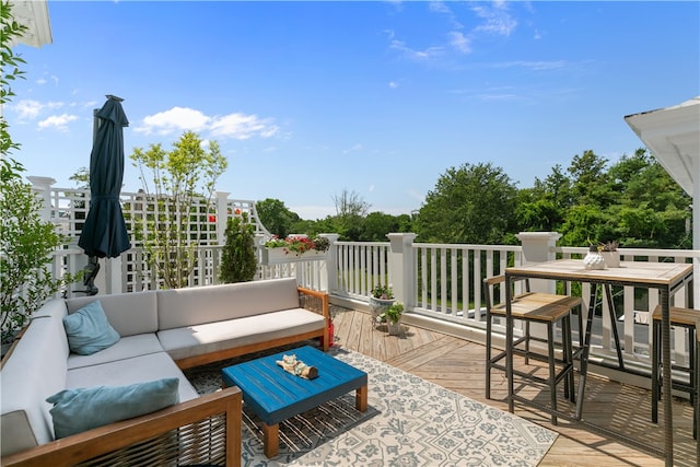 519 Bellevue Ave Unit 2N, Newport, RI 02840 - deck with outdoor lounge area