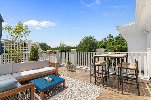 519 Bellevue Ave Unit 2N, Newport, RI 02840 - wooden terrace featuring outdoor lounge area