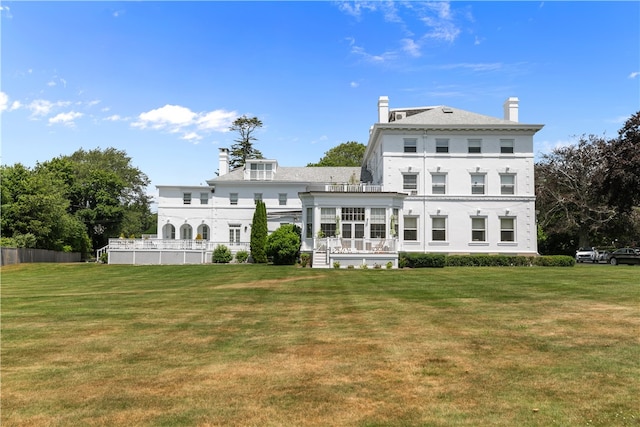 519 Bellevue Ave Unit 2N, Newport, RI 02840 - rear view of house with a chimney