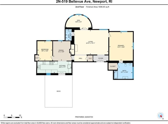 519 Bellevue Ave Unit 2N, Newport, RI 02840 - view of floor plan / room layout