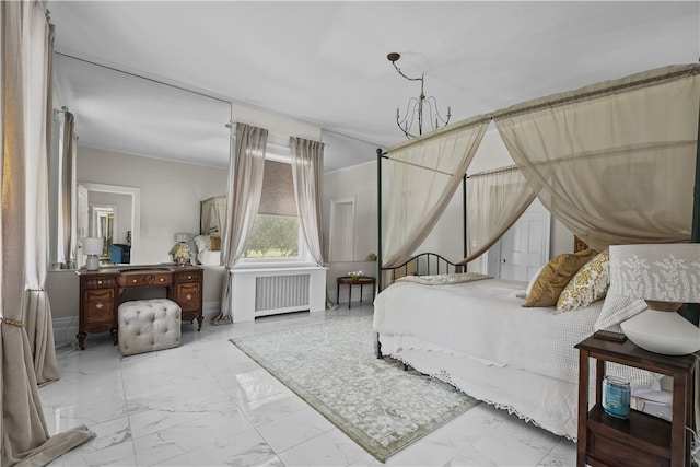 519 Bellevue Ave Unit 2N, Newport, RI 02840 - bedroom featuring marble finish floors and radiator heating unit