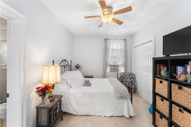 18 N Main St, Coventry, RI 02816 - carpeted bedroom with a closet and a ceiling fan