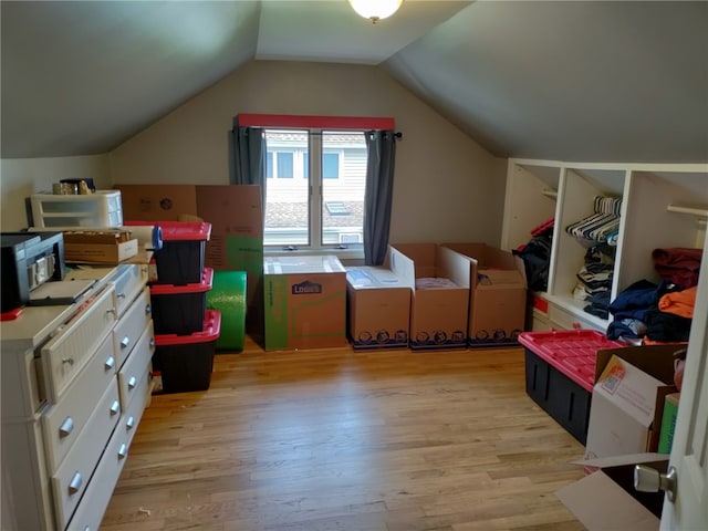 92 Silver Spring Ave, East Providence, RI 02915 - bonus room featuring light wood-style flooring and vaulted ceiling