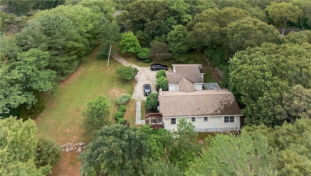 435 Allen Ave, South Kingstown, RI 02879 - aerial overview of property's location featuring a forest